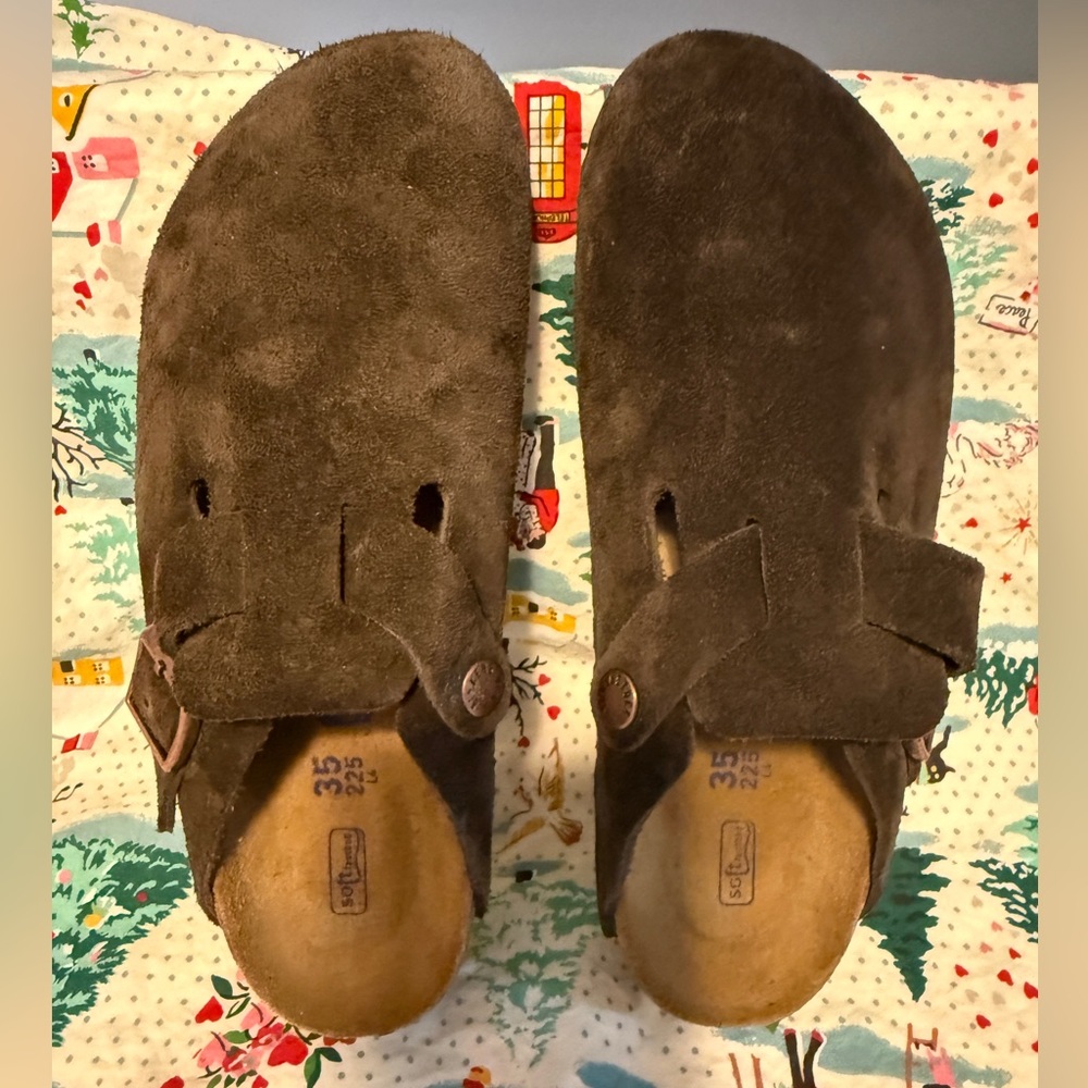Birkenstock Women's Boston Suede Soft Footbed Clogs